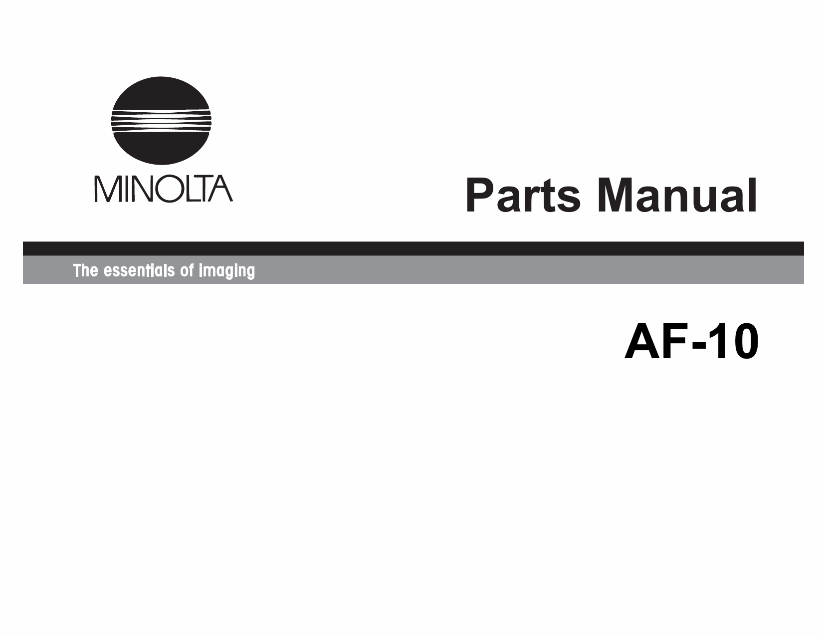 Konica-Minolta Options AF-10 Parts Manual-1